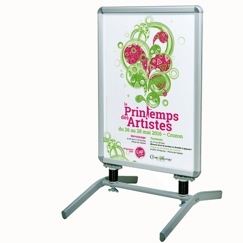 Chevalet stop trottoir - Communication extérieure pro - Porte Affiche