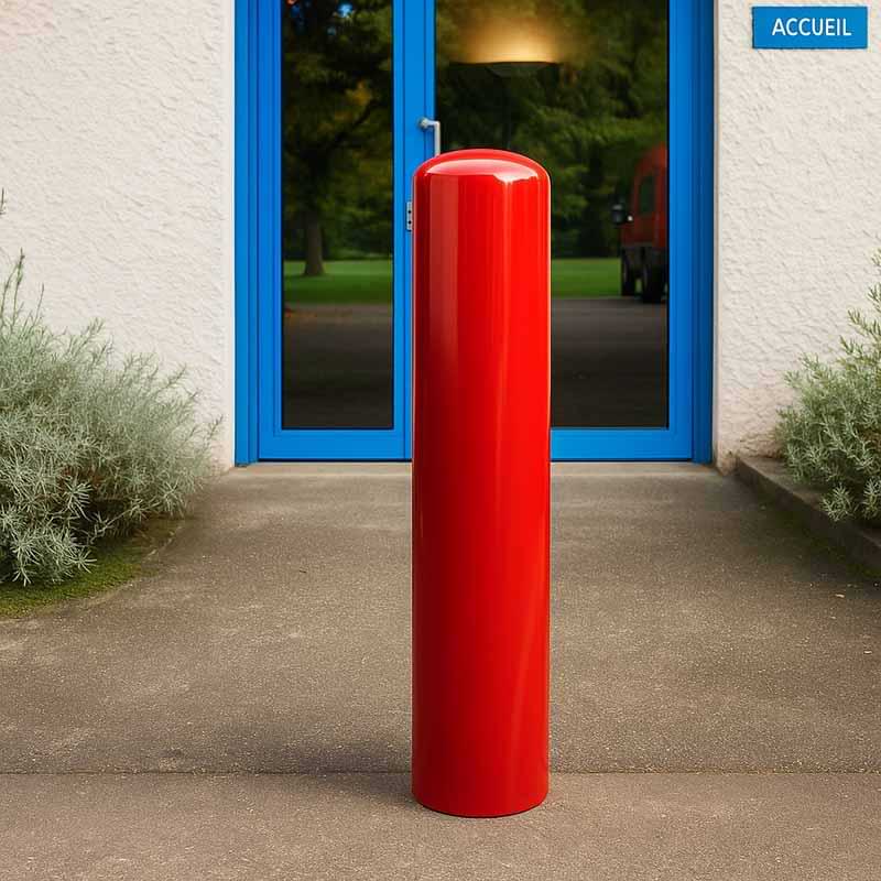 Borne acier anti-bélier - Gris RAL 7016