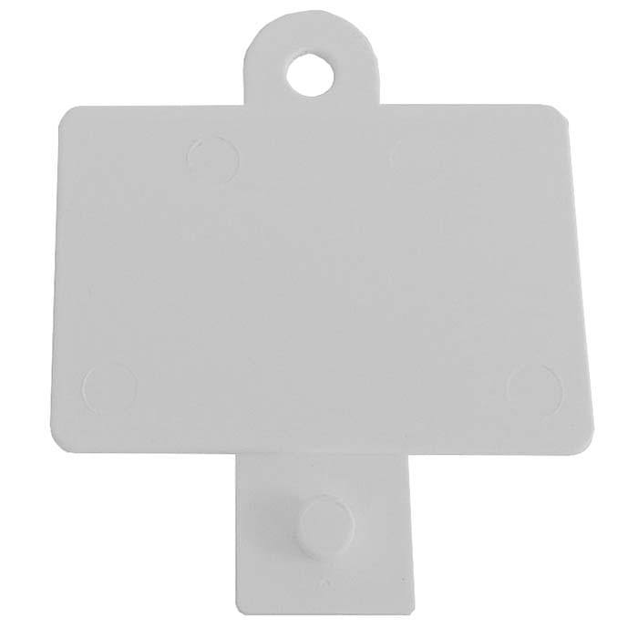 Etiquette pour bande cross merchandising - PVC Blanc