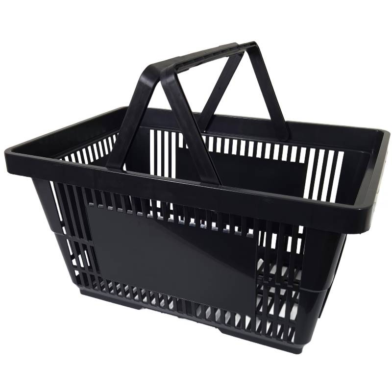 Panier magasin libre-service 28L - 2 anses - Noir