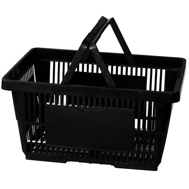 Panier magasin libre-service 28L - 2 anses - Noir