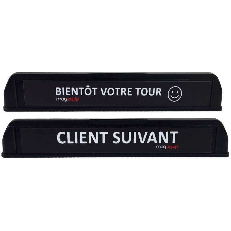 Barre de caisse Client Suivant - H. 55 X L. 350 mm - Noir