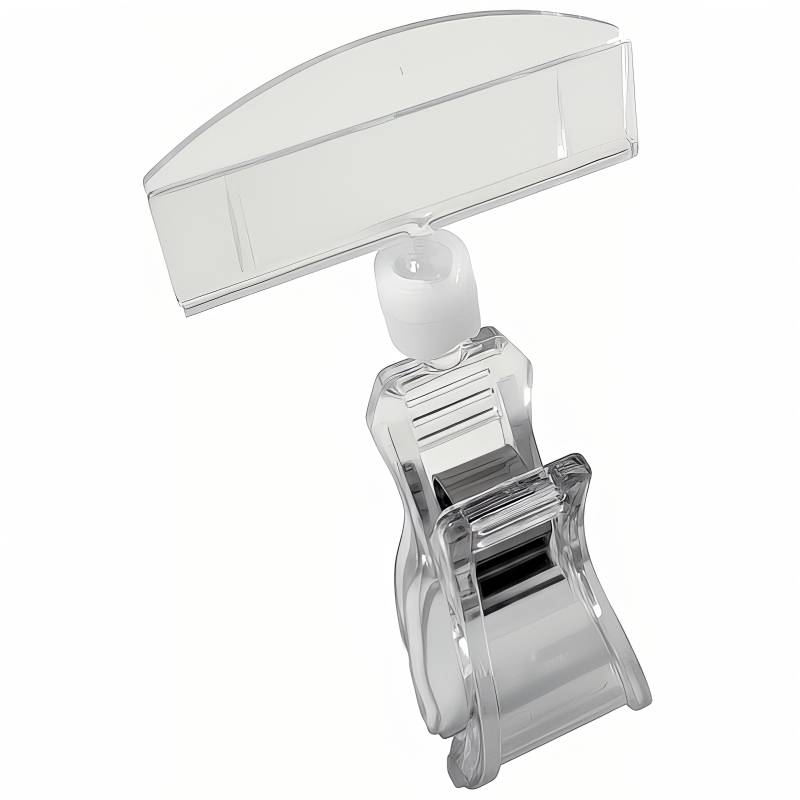 Porte-prix à pince - L. 50 mm - Pince pour tube D. 20 mm maxi