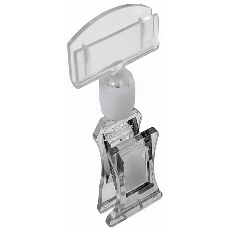 Porte-prix à pince - L. 25 mm - Pince plate ép. 8 mm maxi