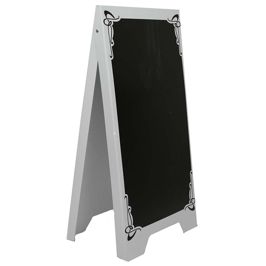 Chevalet porte-menu PS Choc - H. 100 X L. 55 cm - Blanc