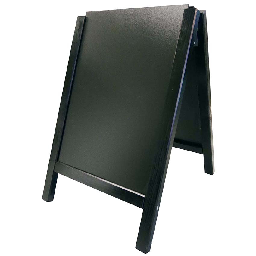 Chevalet bois ardoise réversible - H. 90 X 58 cm - Noir