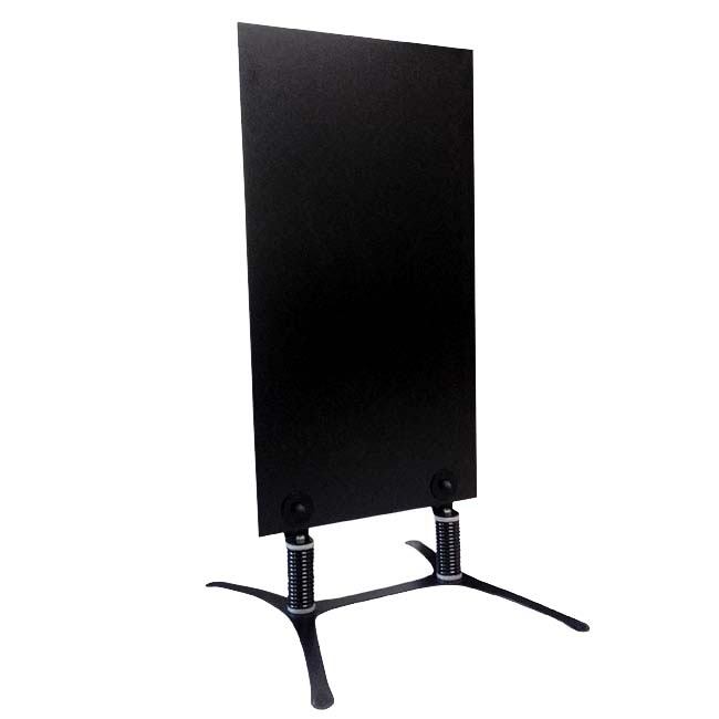 Panneau trottoir sur pied à ressorts - H. 117 X 57 cm - Pied noir