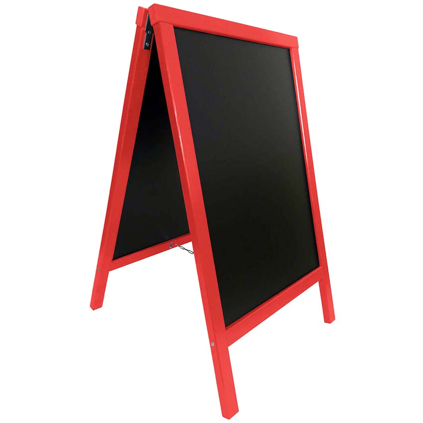 Chevalet ardoise - H. 90 X L. 55 cm - Rouge vin