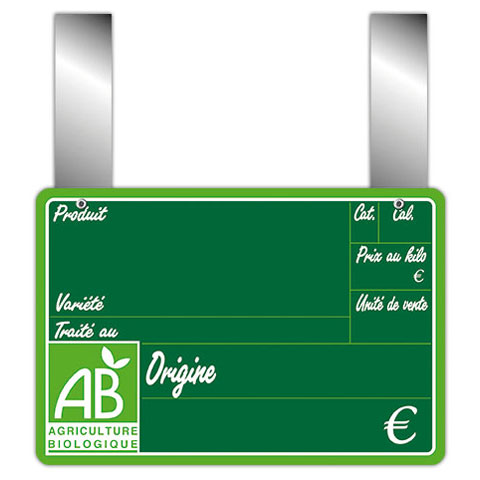 Etiquette fruits et légumes BIO 10 X 15 cm - A pattes