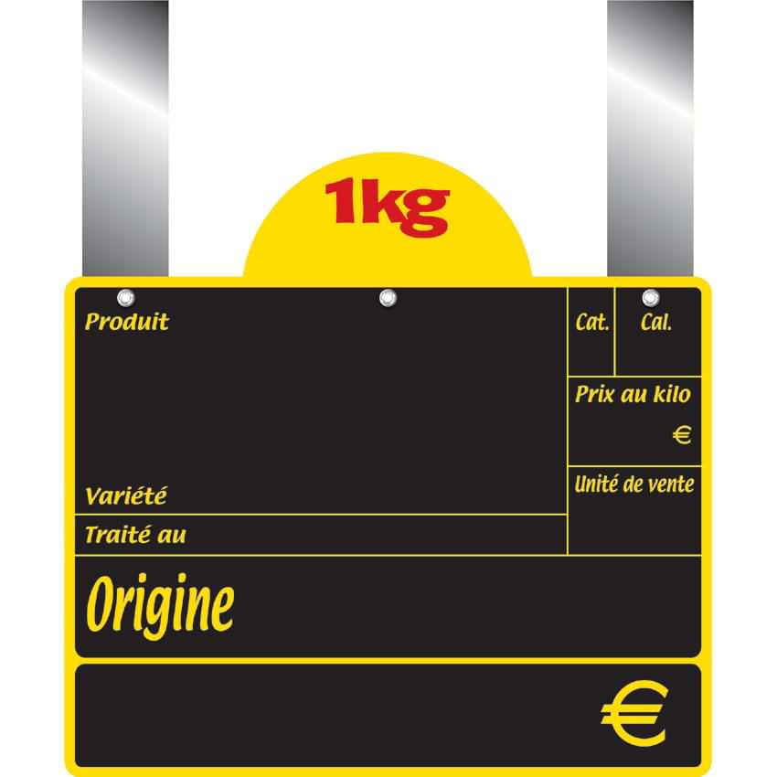 Etiquette FLG à disque de conditionnement 20 X 15 cm - A pattes