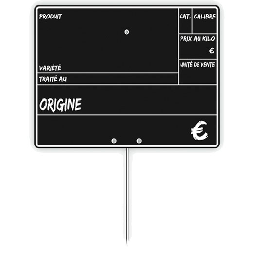 Etiquette Primeur VOCC 10 X 15 cm - A pique