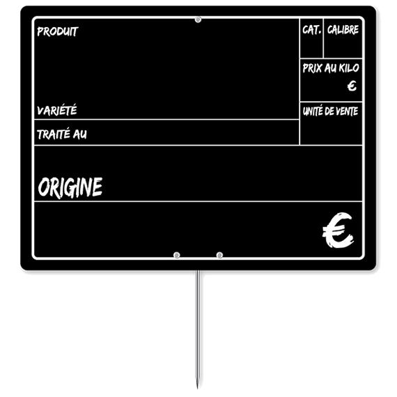 Etiquette Primeur VOCC 20 X 15 cm - A pique