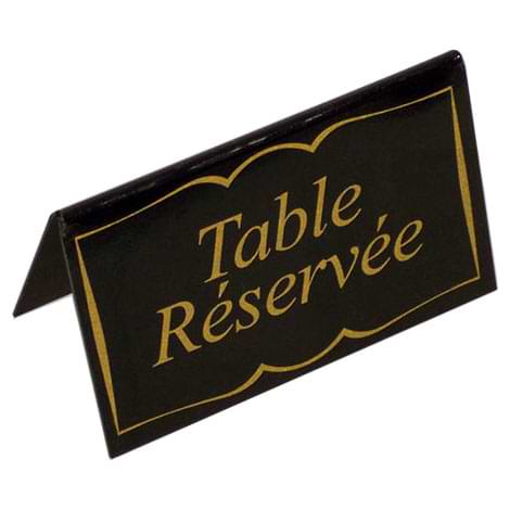 Chevalet 2 faces table réservée 