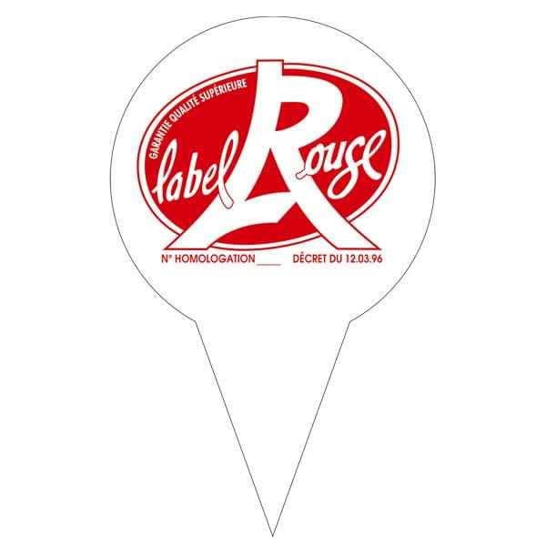 Pique info PVC Blanc - Label Rouge