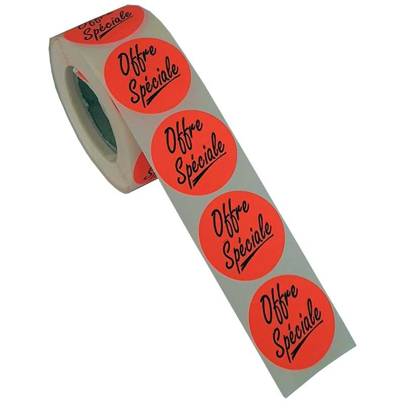 Etiquettes papier adhésives D. 36 mm  - Offre Spéciale (500 pièces)