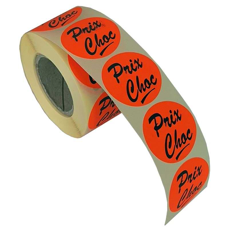 Etiquettes papier adhésives D. 36 mm  - Prix Choc (500 pièces)