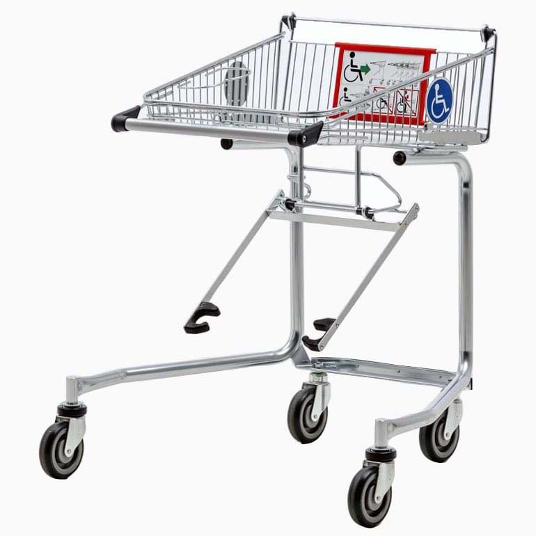 Chariot libre-service spécial fauteuil roulant 40L
