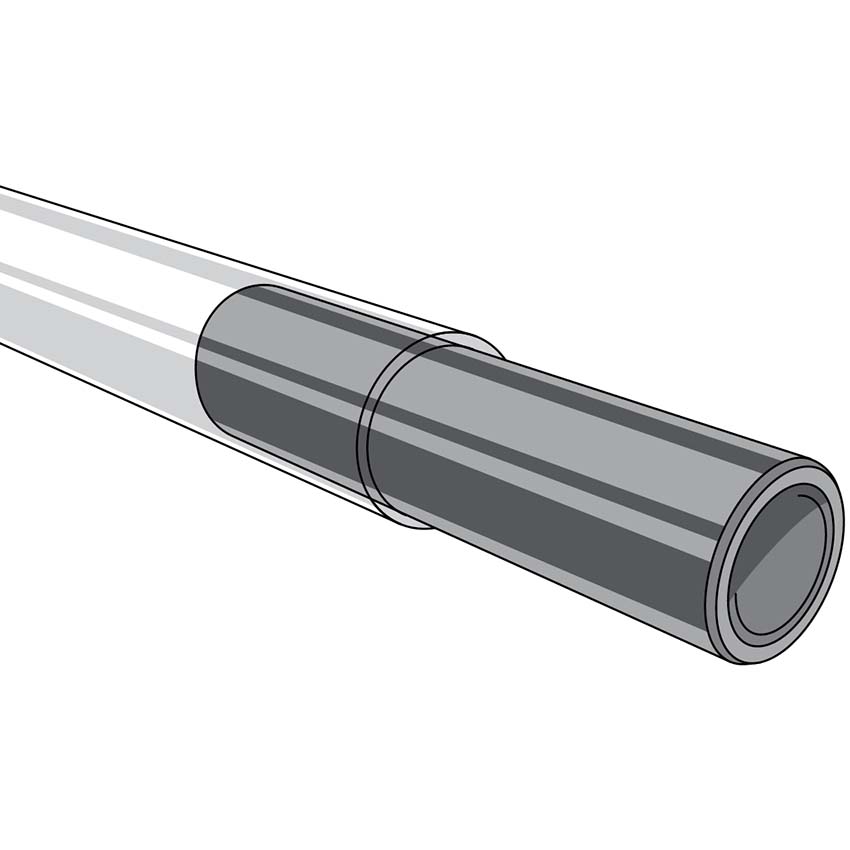 Connexion inter-tube PVC noir