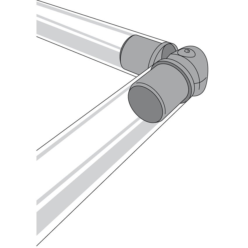 Raccord d'angle variable 90 à 270°