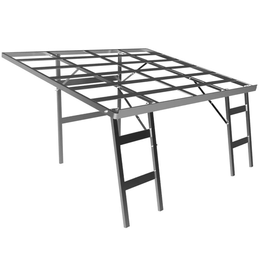 Table étalage marché alu pliante inclinée - P. 100 X L. 150 cm - Ajourée