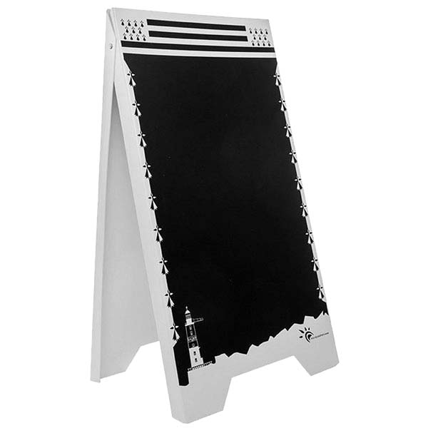 Chevalet porte-menu PS Choc - H. 100 X L. 55 cm - Décor Bretagne