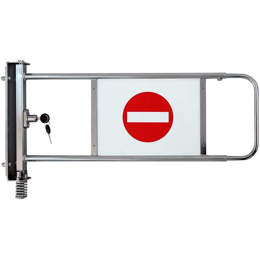 Barrière murale pour fermeture de caisse - Verrouillable à clé