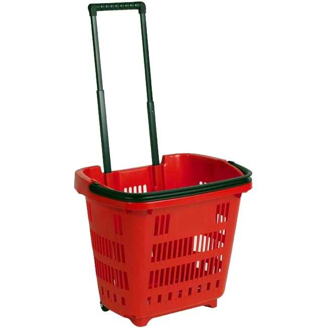 Panier sur roulettes 34L - Bleu