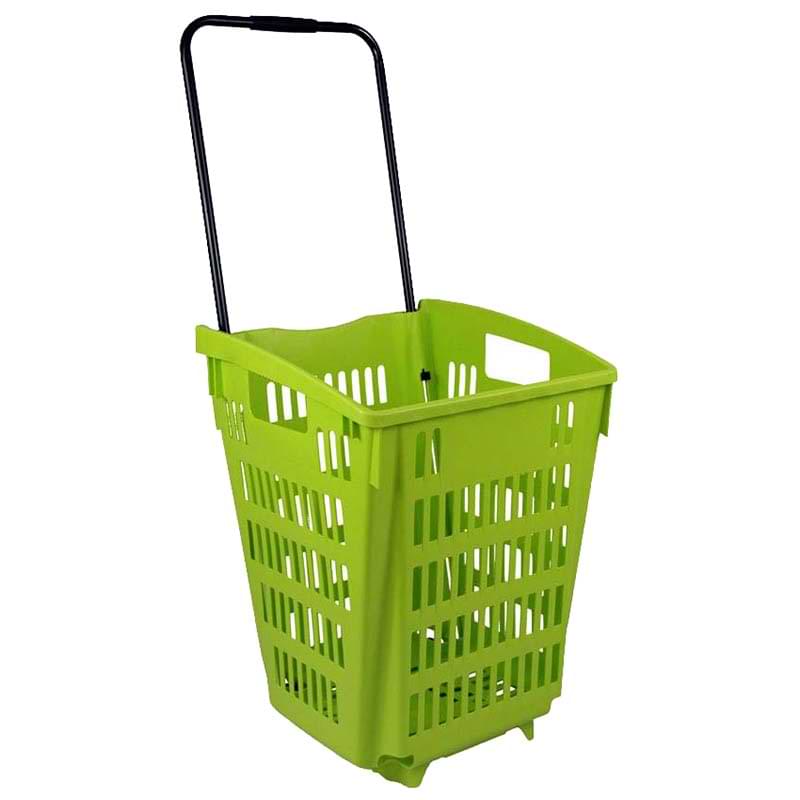 Panier sur roulettes XXL 52L - Vert anis RAL 6018