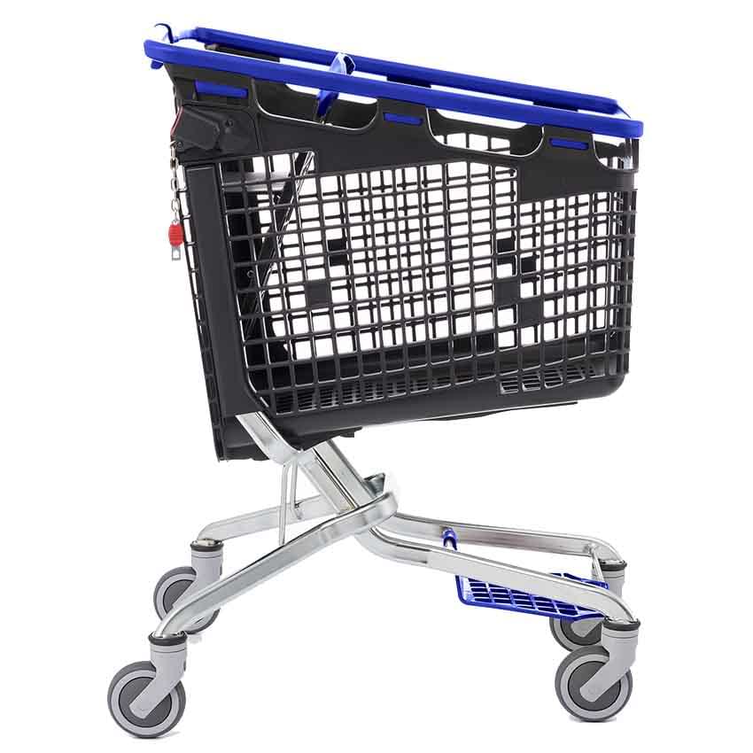 Chariot panier Loop avec consigneur 160L - Poignée bleue