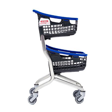 Chariot panier Loop double panier 2 X 35L - Poignée bleue