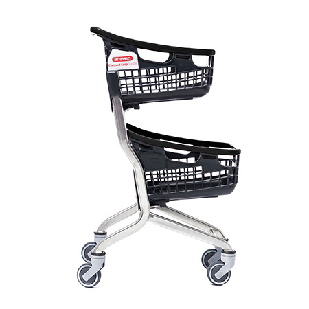 Chariot panier Loop double panier 2 X 35L - Poignée noire