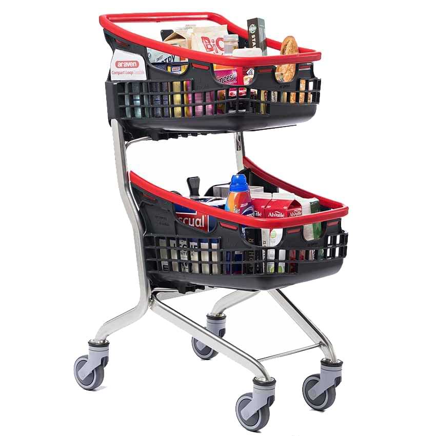 Chariot Loop double panier 70L