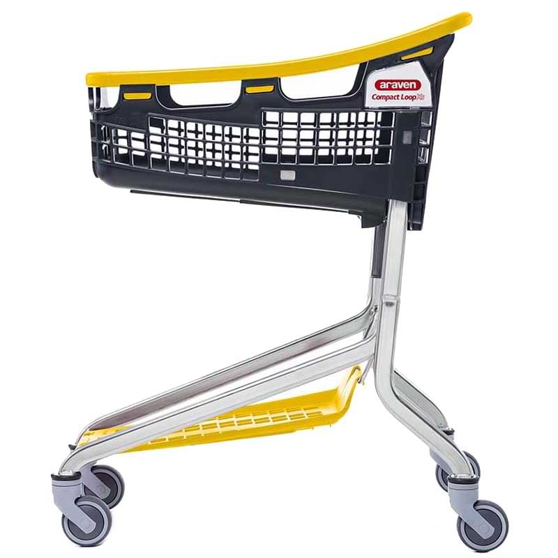 Chariot panier Loop XS avec consigneur 75L - Poignée jaune