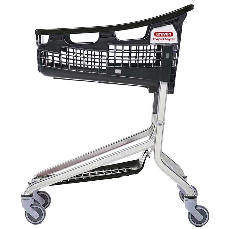 Chariot panier Loop XS avec consigneur 75L - Poignée noire