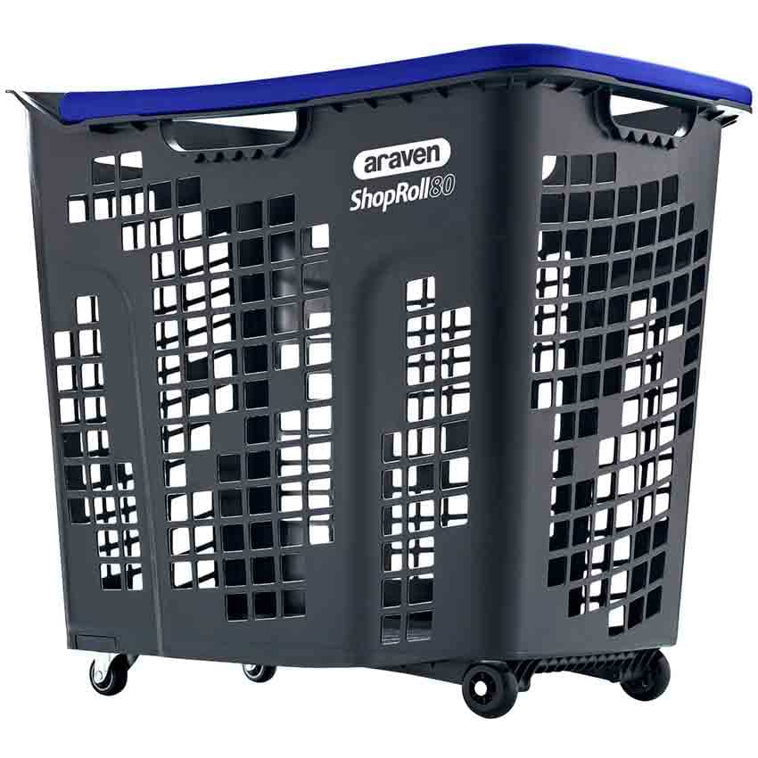 Panier à roulettes Giant 80L - Bicolore Gris / Bleu