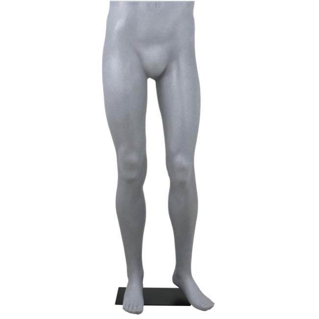Jambes Homme sur base métal noire - Hauteur 117 cm - Gris alu