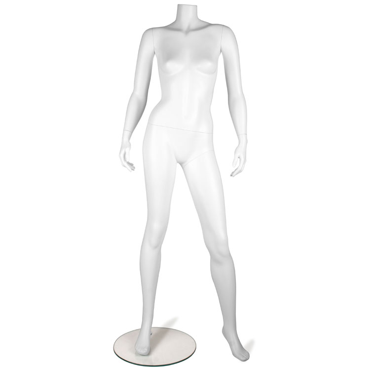Mannequin blanc mat femme sans tête LOLA