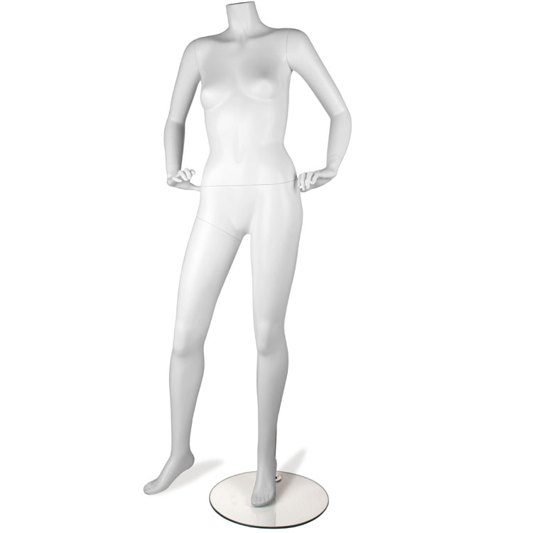 Mannequin blanc mat femme sans tête SYLVIE