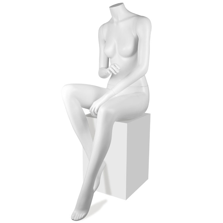 Mannequin blanc mat femme sans tête LEA
