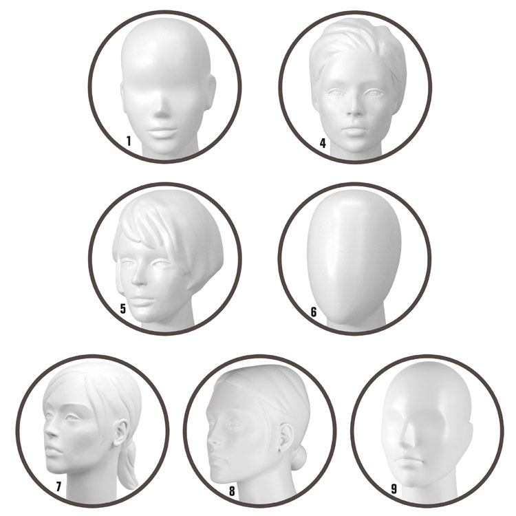 Option : Tête femme au choix