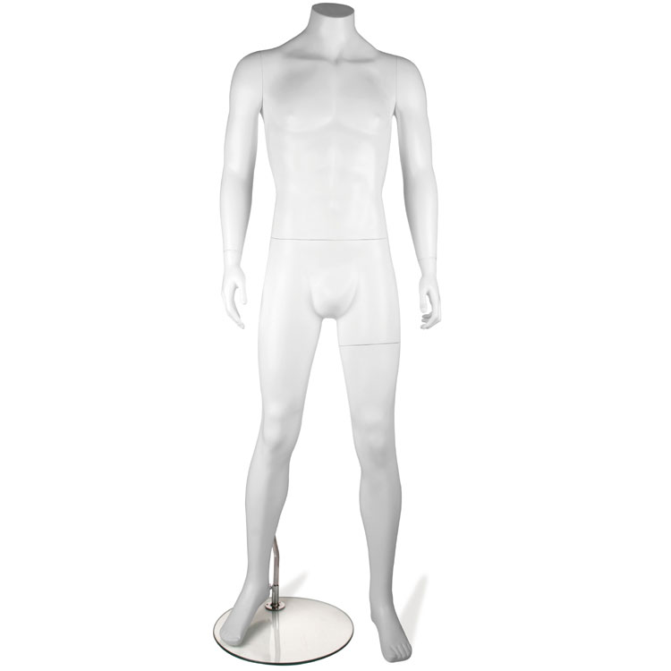 Mannequin blanc mat homme sans tête MARTIN