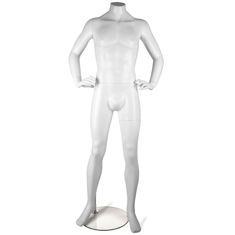 Mannequin blanc mat homme sans tête LOUIS