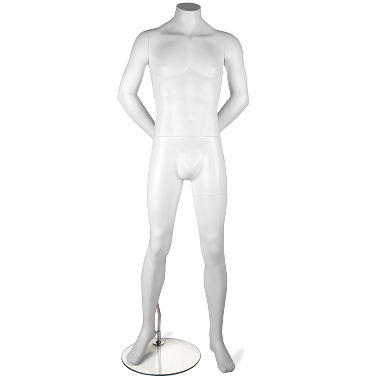 Mannequin blanc mat homme sans tête PATRICK