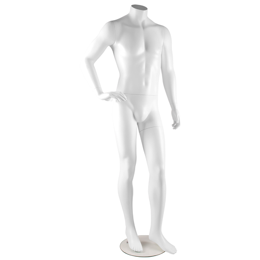 Mannequin blanc mat homme sans tête VINCENT