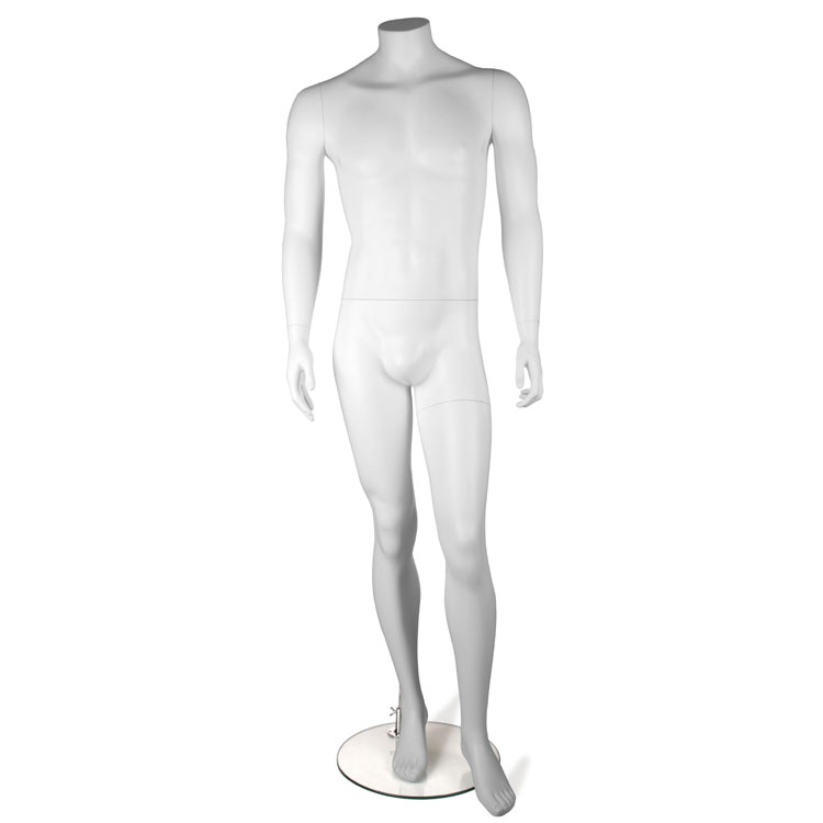 Mannequin blanc mat homme sans tête MARC