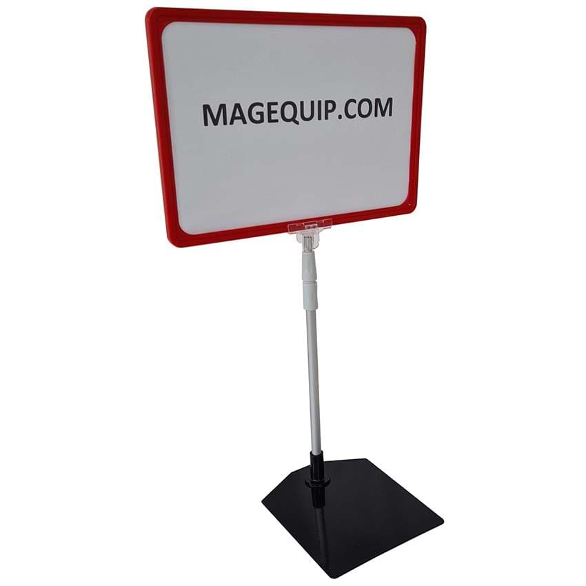 Kit cadre PLV A4 sur pied télescopique - Cadre Rouge