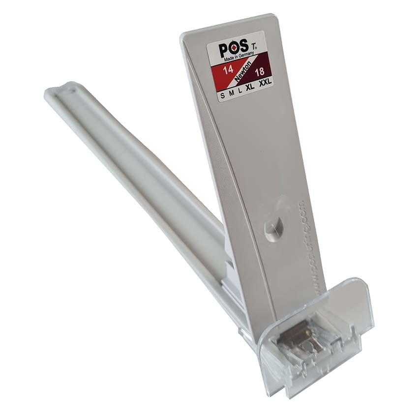 Poussoir incliné "Produit frais libre-service" 10-14 Newton - L. 485 mm