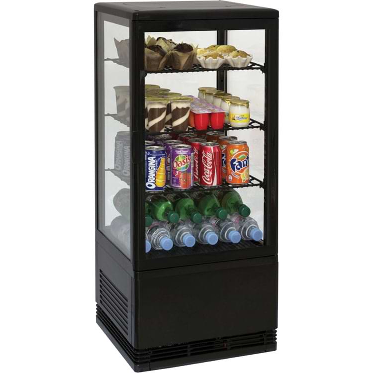 Mini-vitrine réfrigérée positive 78L - Noire