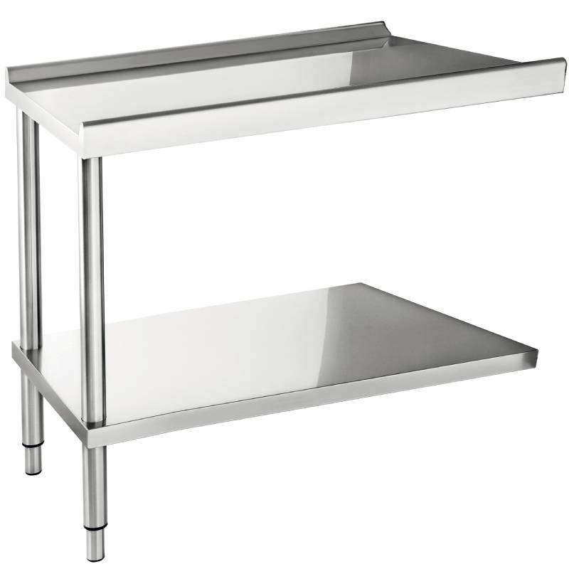 Table inox lave-vaisselle entrée ou sortie L. 645 mm