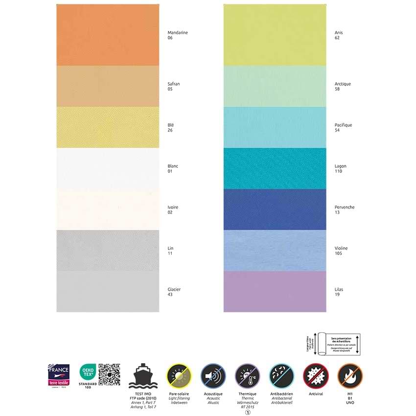 Tissu non feu M1 antibactérien - Laize 280 cm (ml)